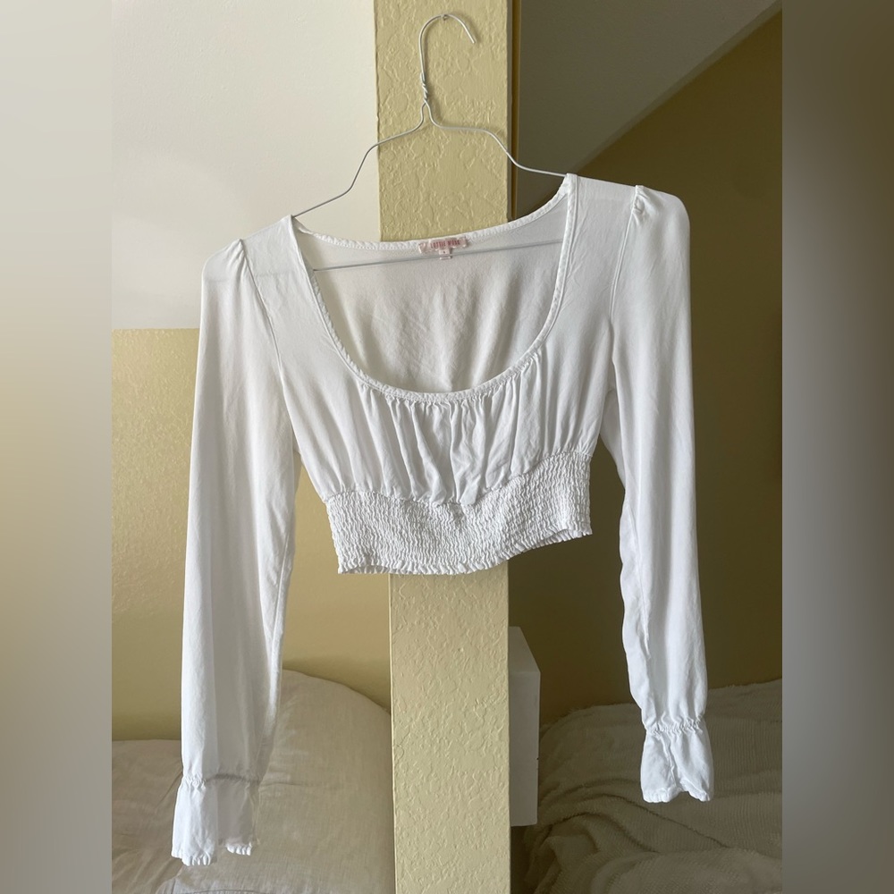 White Cropped Blouse